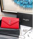 Клатч YSL Envelope Chain Wallet Red